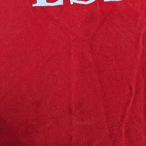 Robin Ruth Men's Red Classic-Fit Short Sleeve Spain Polo Shirt Size S - Picture 6 of 9
